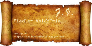 Fiedler Valéria névjegykártya