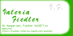 valeria fiedler business card